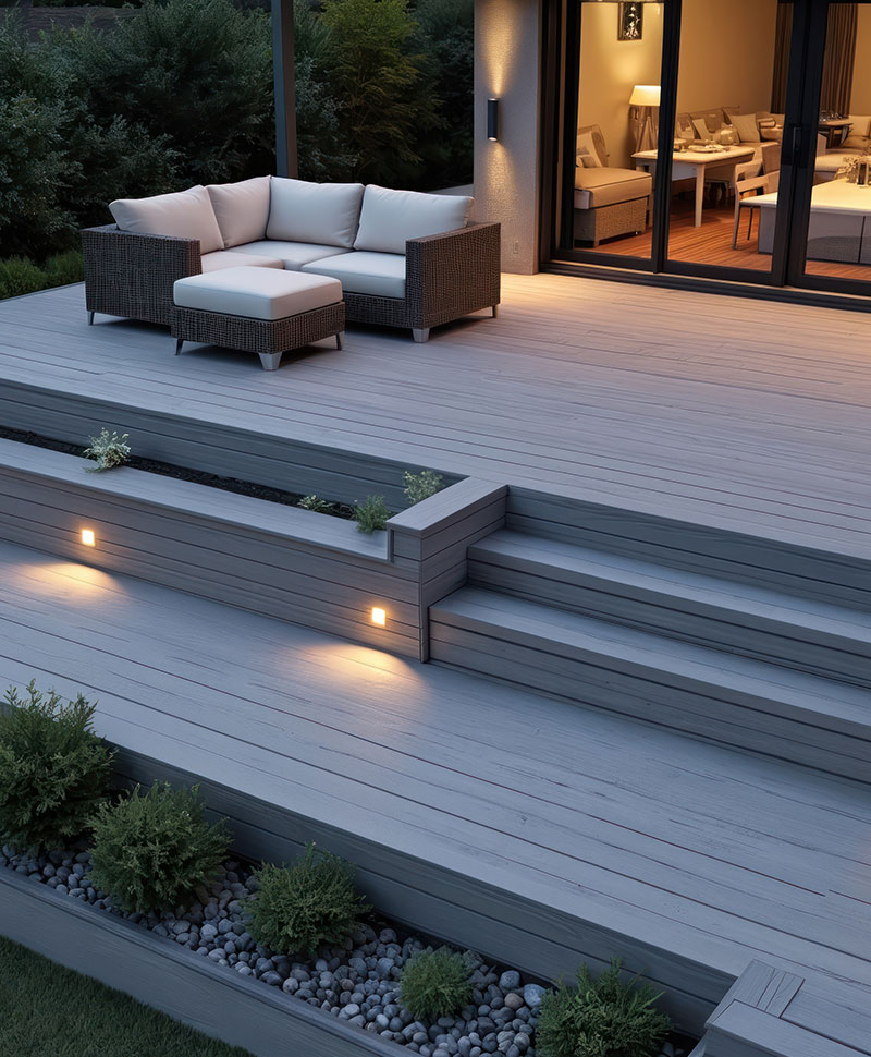 Decking step lights Decking step lights